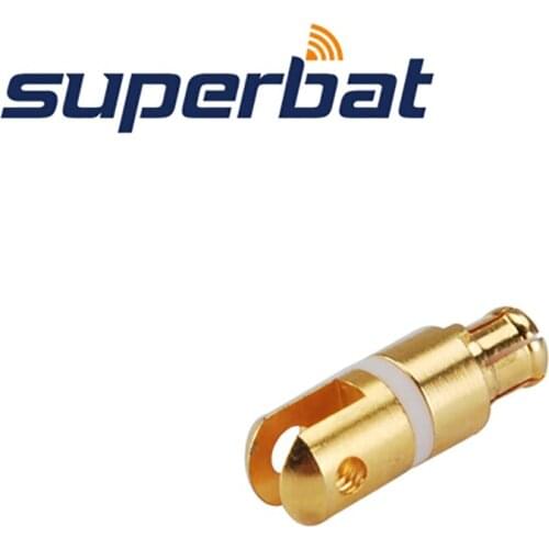 Superbat 10pcs MCX Edge Mount Plug Male Antenna RF Coaxial Connector Goldplated