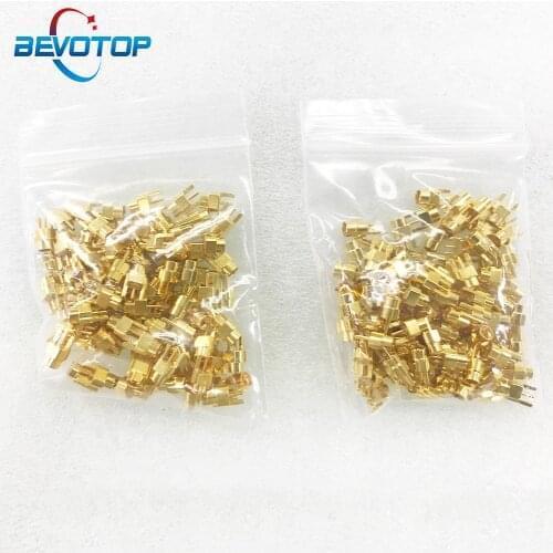 10pcs/lot MMCX Female Jack Connector PCB Mount With Solder Straight Goldplated 3 Pins MMCX RF Connector