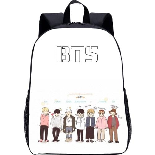 15 lnch Korean Kpop Boys Group 3D Printing Backpack For Girls Children Kids Female Casual Travel Bagpack High Quality
