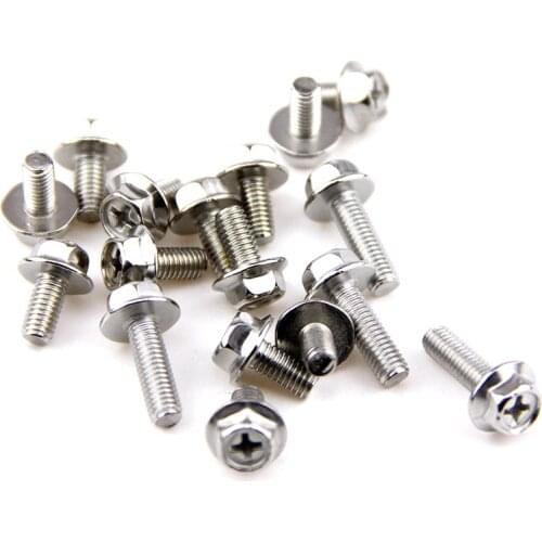 15pcs M4 M5 M6 4mm 5mm 6mm 304 A2 Stainless Steel Screws Hexagon Phillips Cross Flange Head Hex Bolts 304