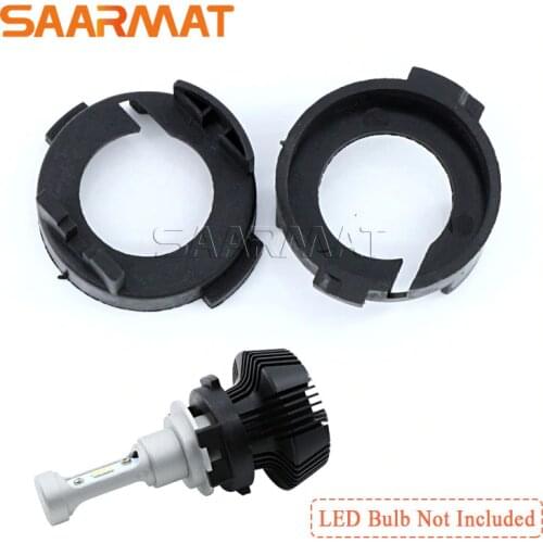2Pcs H7 LED Headlight Bulbs Holder Adapter base For Kia Rio 2017 K3 2013~2016 New Carens S8 SONATA Hyundai MISTRA