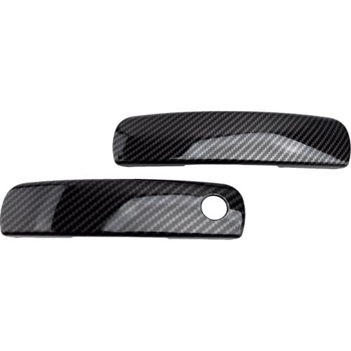2Pcs Exterior Door Handle Trim Cover Car Carbon Fiber Style ABS Fit For Dodge Challenger 2012 2013 2014 2015 2016 2017 2018 2019