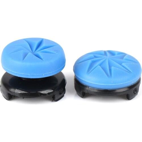 2Pcs Hand Grip Extenders Caps For PS4 Controller for Playstation 4 PS5 Accessories Thumbstick FPS Button Rubber Joystick Caps