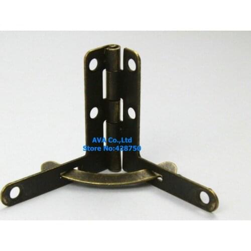 40 Antique Brass Jewelry Box Hinge Small Hinge 33x30mm with Screws