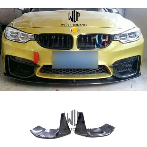 F82 F83 M4 Carbon Fiber Auto Car Front Bumper Aprons Side Splitters For BMW F82 F83 M4 14-UP Car Body Kit
