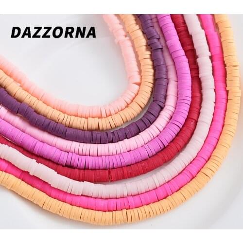 4mm 1-5Pcs Flat Round Polymer Clay Beads Chip Disk Loose Spacer Handmade Beads DIY Jewelry Making Bracelet Necklace Accessories