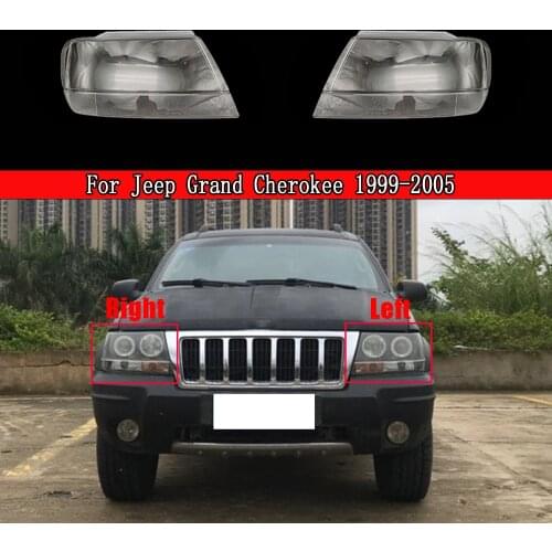Car Headlight Cover Lampcover Lampshade Glass Lens Case For Jeep Grand Cherokee 1999~2005 Headlamp Shell Lenses Car Accessories