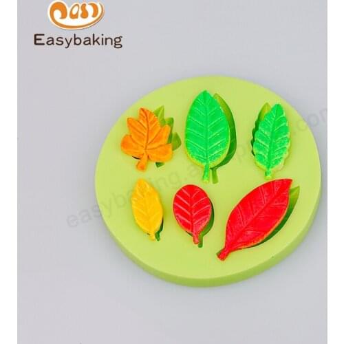 DIY Various 6 Nature Leaves Cake Decoration Sugarcraft Silicone Fondant Mould Baking Accessories