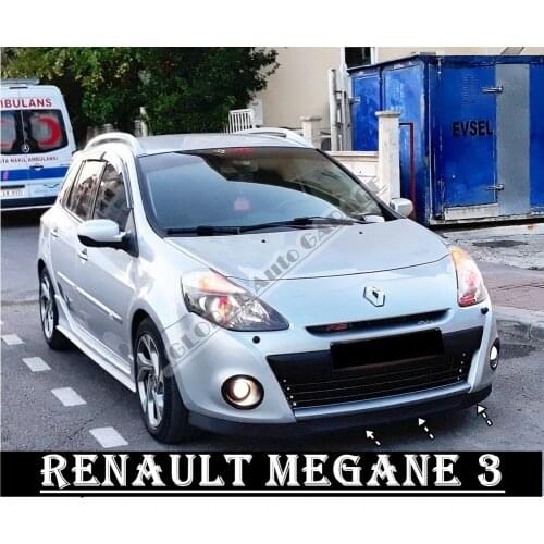 For Renault Megane 3 Front Bumper Attachment Lip 2003-2013 Black Splitter Diffuser Universal Spoiler Bumper Mud Flaps Sport