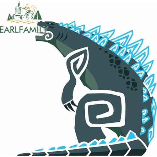 EARLFAMILY 13cm x 12.8cm for Cartoon Dinosaur Car Sticker Waterproof Motocycle Personality JDM Assessoires Window Vehicle Decal