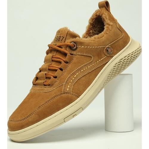 Mens Casual Shoes Leisure genuine Leather Shoes For Male Adult Lace-up Comfortable outdoor fashion Mens Shoes Sneakers