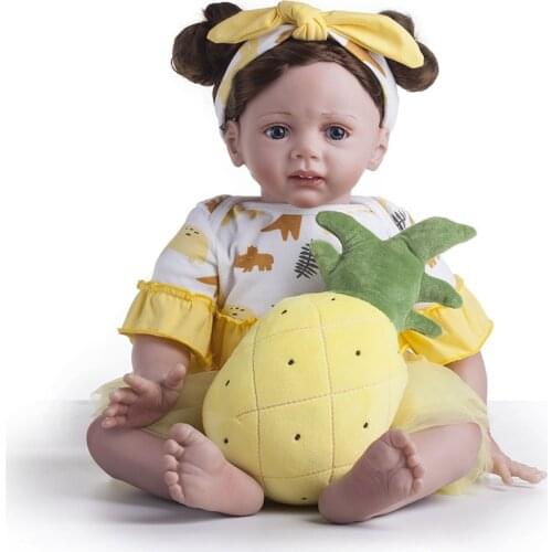 60cm Silicone Vinyl Reborn Baby Doll Toy For Girl Exquisite Princess Toddler Babies Child Birthday Gift Play House Toy