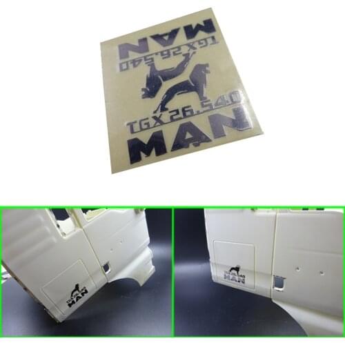 Metal Decorative Stickers for 1/14 Tamiya RC Truck Trailer Tipper MAN TGX Car Diy Parts