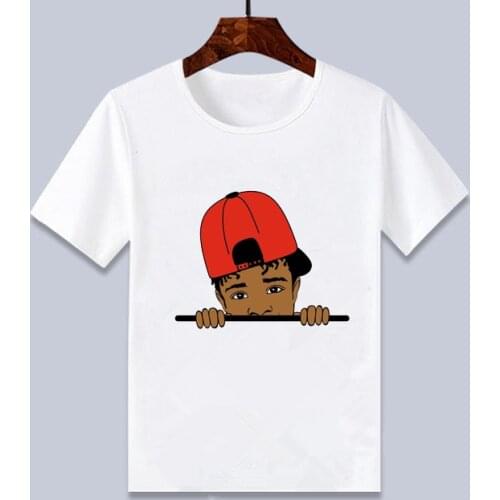 Cute little peeking melanin boy print kids tshirts black lives matter grahic tees teen tops boys clothes white t shirt t-shirts