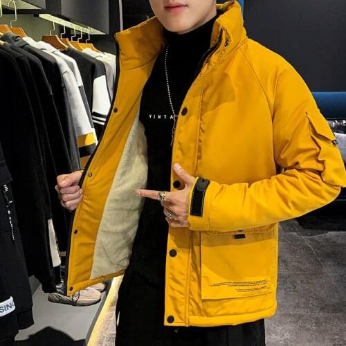 Winter Coat Warm Outwear Men 2020 New Plush Thickened Work Velvet Lining Jacket Hot Sale Cotton Padded Clothes Streetwear
