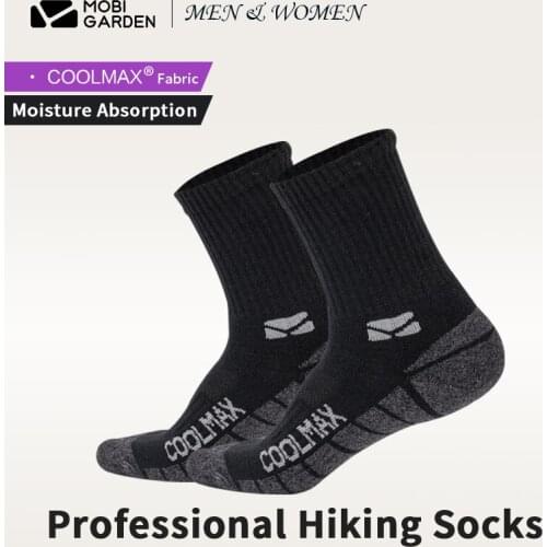 MOBI GARDEN Quick Dry Sports Socks Thickening Soft Breathable High Tube Professional Hiking Cycling Running Leisure Non-Slip