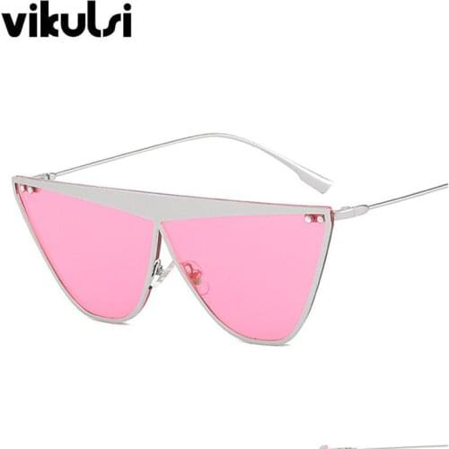 New Luxury Italy Brand Designer Top Flat Cat Eye Sunglasses Women Men Retro Metal Frame Aviation Sun Glasses Female Gafas de Sol