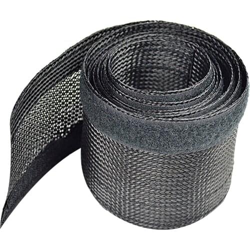 1.5M Flame Retardant Nylon Protective Sleeve Sheath Cable Cover With Sticker Design For Home Office Hydraulic Hose