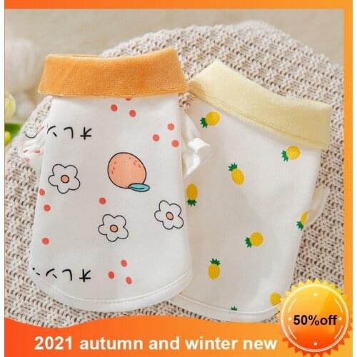 Autumn Dog Clothes Cute Dog Coats Pullover Lace Cuffs Lapel For Puppy Small Medium Dogs Sweater Warm Dogs Jacket Chihuahua Perro