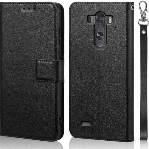 Luxury Flip Case for LG Optimus G3 D855 D850 Cover Original Book Design Leather Phone Coque Wallet Capa Stand With Strap Card