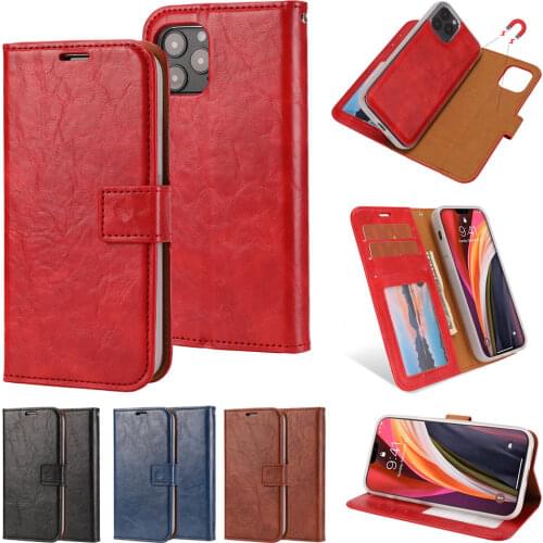 Detachable Flip Wallet Case for iPhone 12 11 Pro Max XS XR SE 2020 7 8 6 Plus 2in1 Leather Cover Luxury Magnetic Split Coque