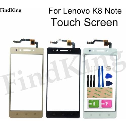 5.5``Touch Screen Digitizer Panel For Lenovo K8 Note Touch Screen Phone Mobile Parts Outer Glass Panel TouchScreen Tools
