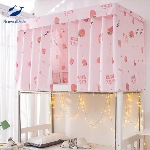 Students Dormitory Bunk Bed Curtains Mosquito Net Dustproof Blackout Cloth Bed Canopy Tent Curtain Removeable Shading Nets Dorm