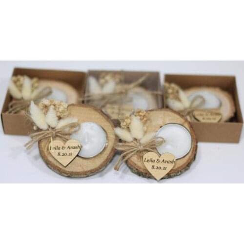 Wedding Party Favors for Guests in bulk | Wedding Bulk Favors | Rustic Wedding Favors | Unique Favors | Tealight Holders | Thank