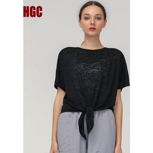 Yoga Top Sportswear Womens Loose Short Sleeve T-shirt Spring Summer Quick Drying Breathable GYM Workout Running Blouse HGC