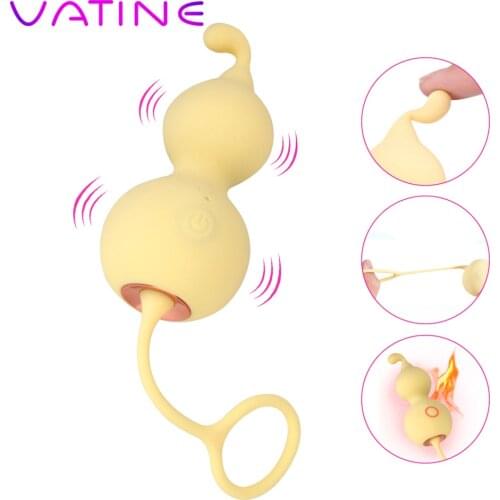 VATINE Gourd Shape Vibrating Egg Vibrator Stimulator Heating G-spot Massager Sex Toys for Women Female Masturbation