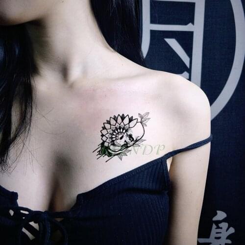 Waterproof Temporary Tattoo Sticker Skull Sunflower Tattoo Tatto Stickers Flash Tatoo Fake Tattoos on Leg Arm for Girl Women