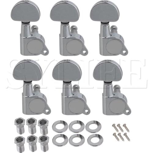 6 x Zinc Alloy Full Closed Machine Heads Tuning Pegs Tuners Keys 6R