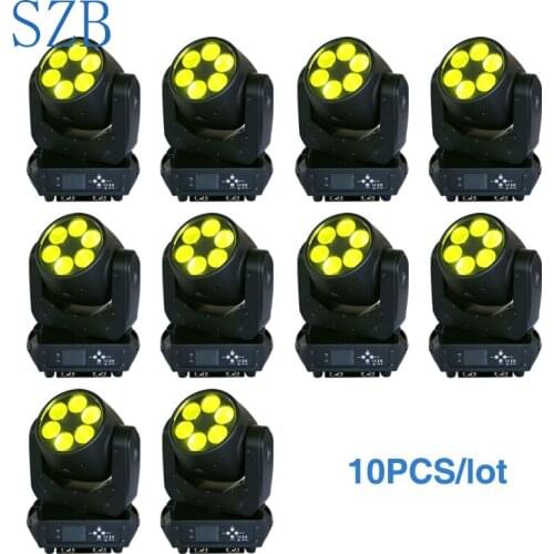 6x25W Super Beam LED Moving Head Light Washer Light White Lamp Ultimate Lens Rotation 10pcs/lot/SZB-MH0625