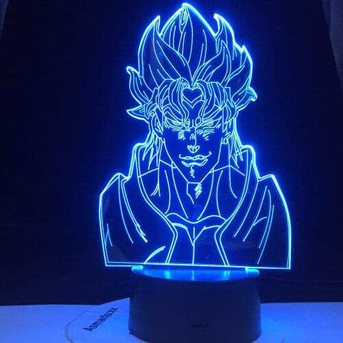 Acrylic Night Lamp Anime JoJos Bizarre Adventure for Bedroom Decor Light Touch Sensor Colorful Table Led Night Light Dio Figure