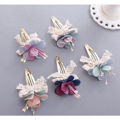 Pet Cats Grooming Accessories Clips pet dog cat Hair bow Hairpin Lace Flower Sister Princess Hair Clip 20pcs/lot