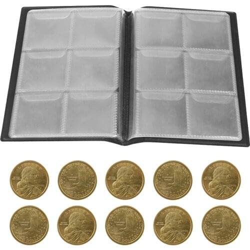 60 Pockets Coin Holders Collecting Album Storage Coin Collection Supplies Book Currency Holder Collecting Album Random Color