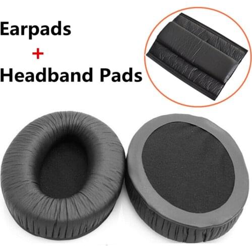 Black Replacement Earpads Cushion Ear Pads Headband Pillow Earmuff Cover Cups for Sennheiser HD280 PRO HD-280 Headphones Headset