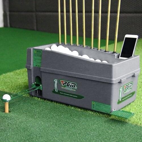 Golf Ball Automatic Server Pitching Machine Robot Box Swing Trainer Club Rack Can Hold 60-100 Balls And 9 Golf Rods Pole Holder