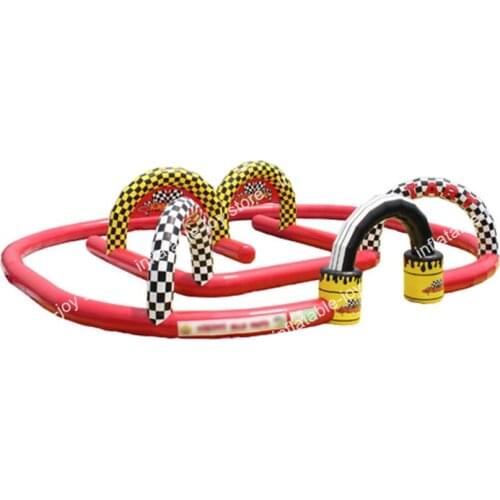 Free ship!15*8m customize inflatable go kart race track karting track,inflatable race car circuit for zorb ball and car palying