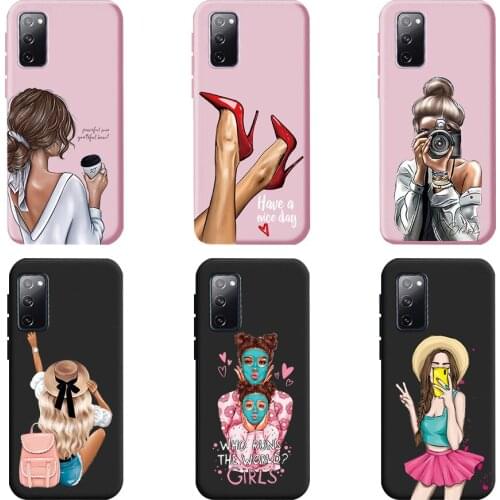For Samsung Galaxy S20 FE Case Stylish Pretty Girls Phone Cover Cute Soft Funda for Samsung S20 S 20 FE 5G S20FE Silicone Cases