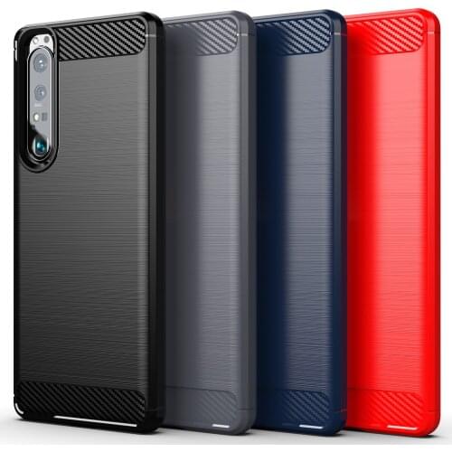 For Sony Xperia 1 III Case Xperia 1 3 Shockproof Bumper Soft TPU Silicone Brushed Smooth Phone Back Cover For Sony 1 III Case