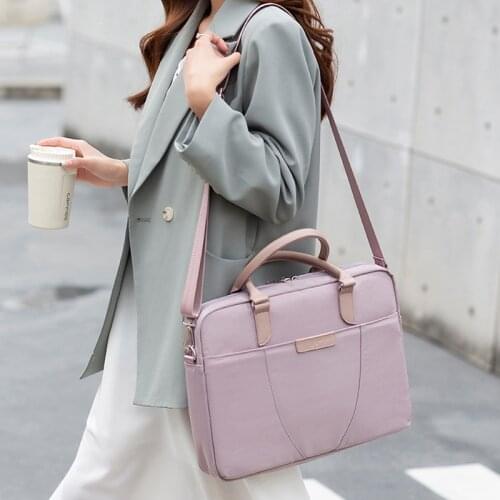 Elegant Briefcase 13 14 15in Laptop Bag Simple Handbags For Office Women Shoulder Bag Casual Big Tote Ladies Crossbody Bags X131