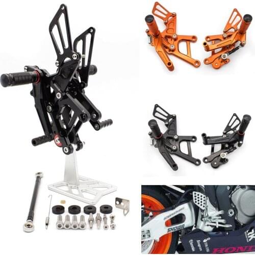 CNC Aluminum Motorcycle Rear Adjustable Rear Sets Set Footrests For Honda CBR CBR125 CBR150 150 125 2011-2015