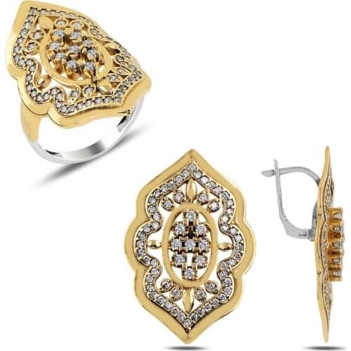 Silver 925 Sterling Zircon Cubic Zirconia Authentic Set