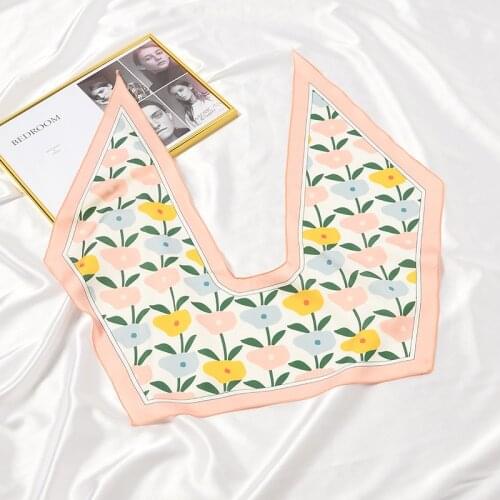 Small Silk Scarves for Women Detachable Choker Necklace Collars Female Shirt Fake Collar Scarf Blouse Girls False Collar Cape