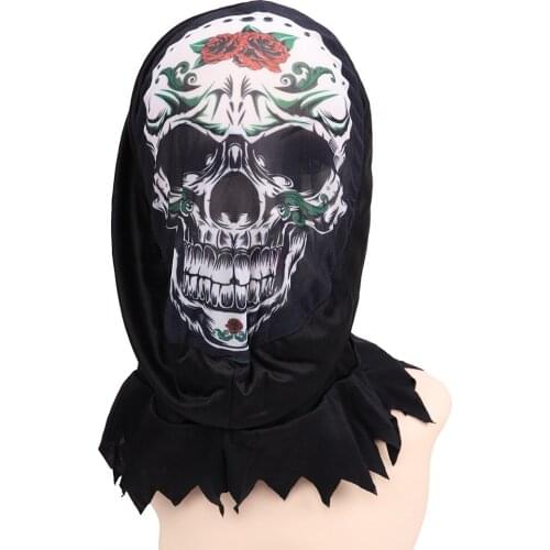 Halloween Wizard Horror Mask Demon Hood Carnival Masquerade Ghost Party Horror Scary Tricky Props Show Performance Film Cosplay
