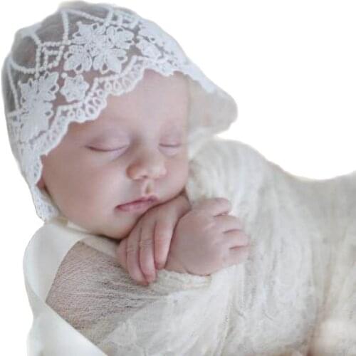 Cute Lace Newborn Baby Hat Photography Props Flower Summer Baby Accessories Girl Sun Hat Breathable Cotton Infant Bonnet Caps