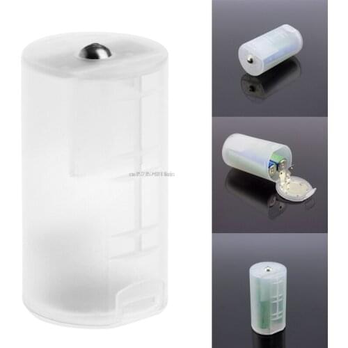 2018 New 1PC 2 AA To D Size Battery Holder Converter Adapter Switcher Plastic Case Box