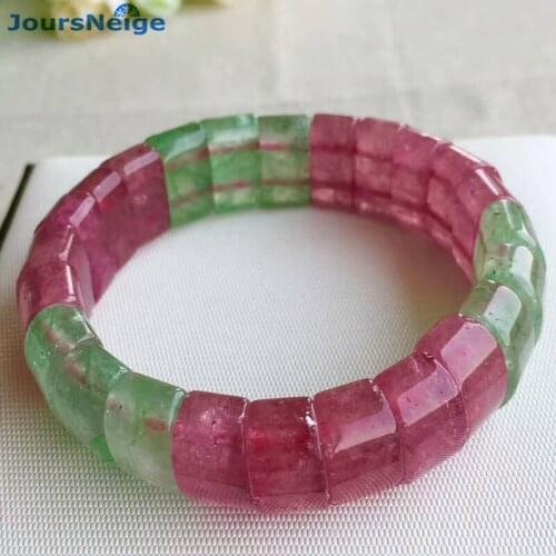 Wholesale Red Green Strawberry Natural Crystal Bracelets Hand String Lucky for Women Girl Beauty Single lap Hand Row Jewelry