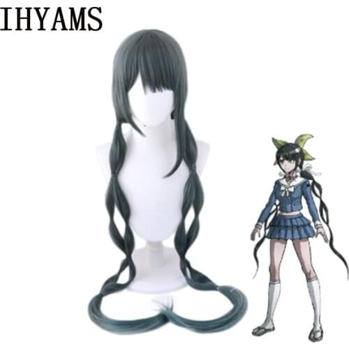 Danganronpa Cosplay Chabashira Tenko Wig Dangan Ronpa Styled Braid Synthetic Hair Pelucas Halloween Party Role Play + Wig Cap